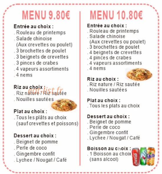 Délices d'Asie — carte page 2