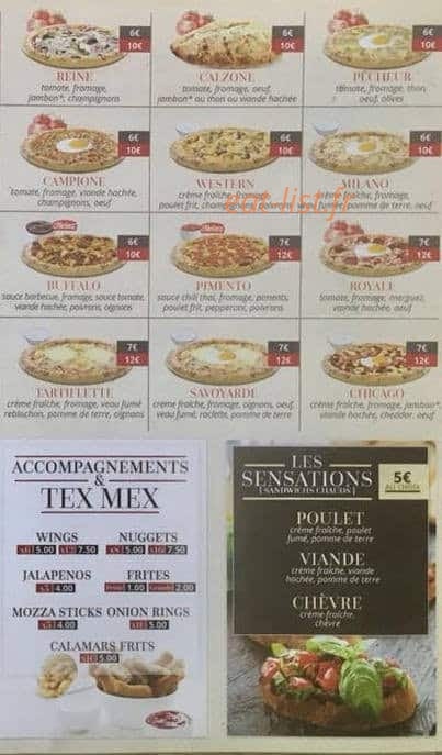 Family's Pizza — carte page 2