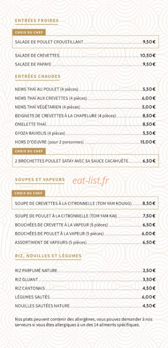 L’Asiane — carte page 2