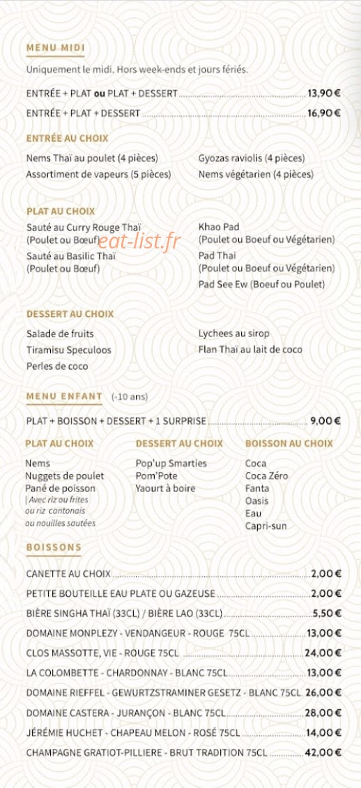 L’Asiane — carte page 5