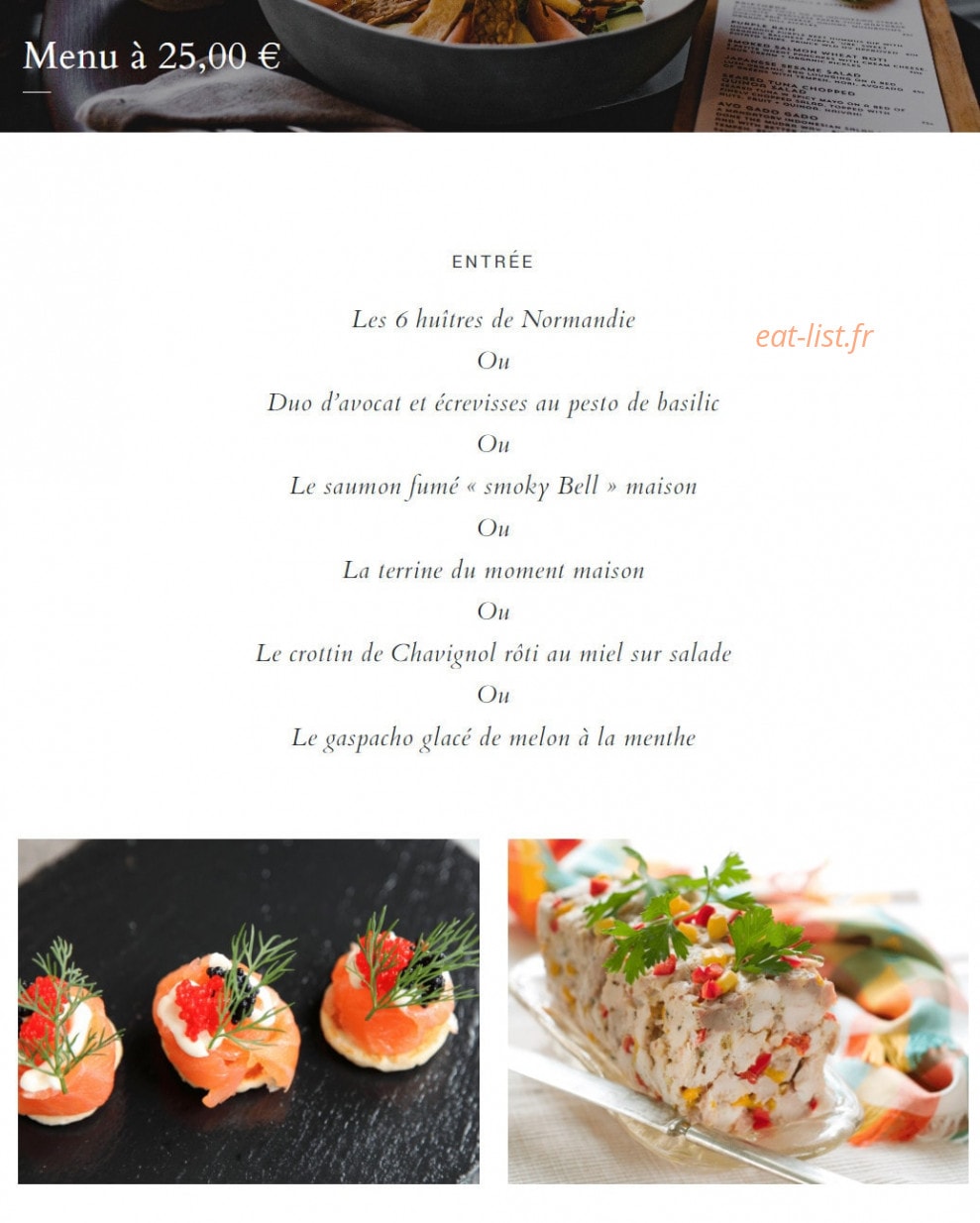 L'Hostellerie de la rivière — carte page 1