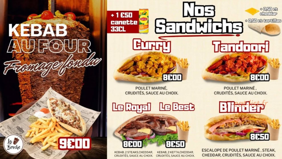 La Broche kebab — carte page 5