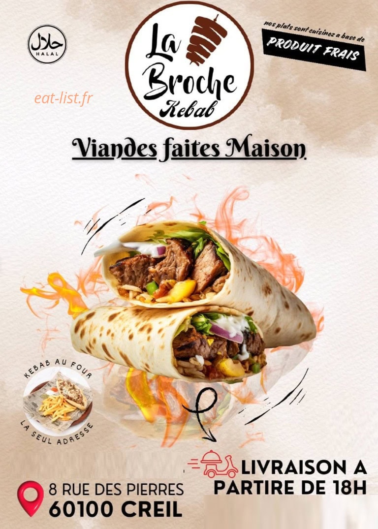 La Broche kebab — carte page 1