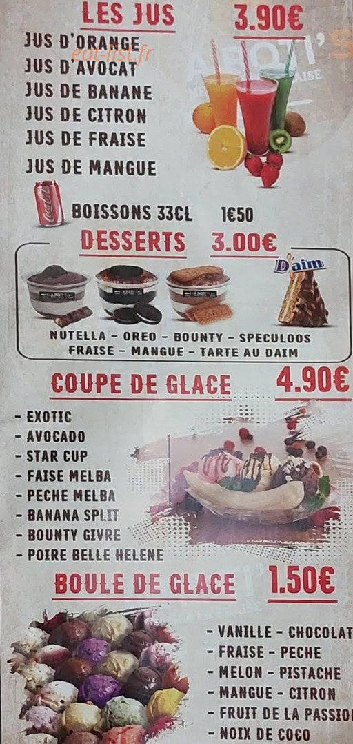 La Roti's — carte page 6