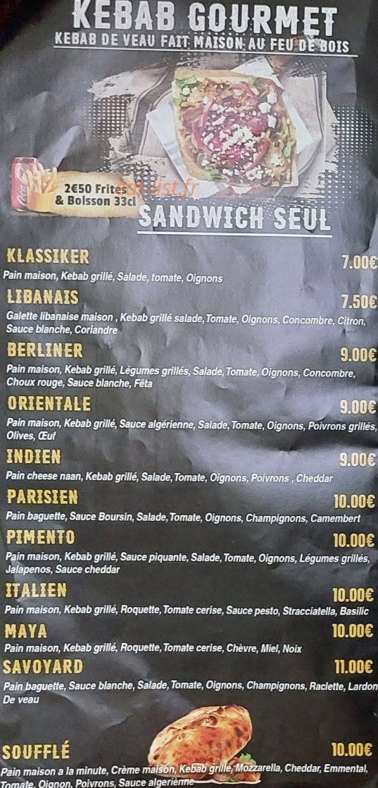 La Roti's — carte page 3