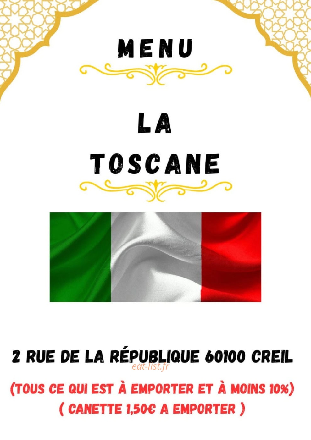 La Toscane — carte page 1