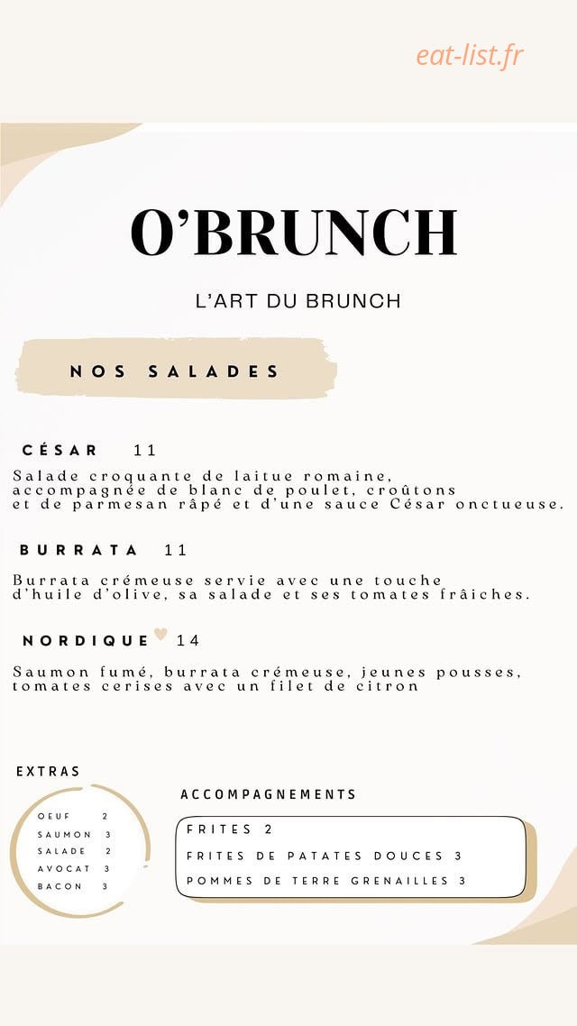 O'Brunch — carte page 2
