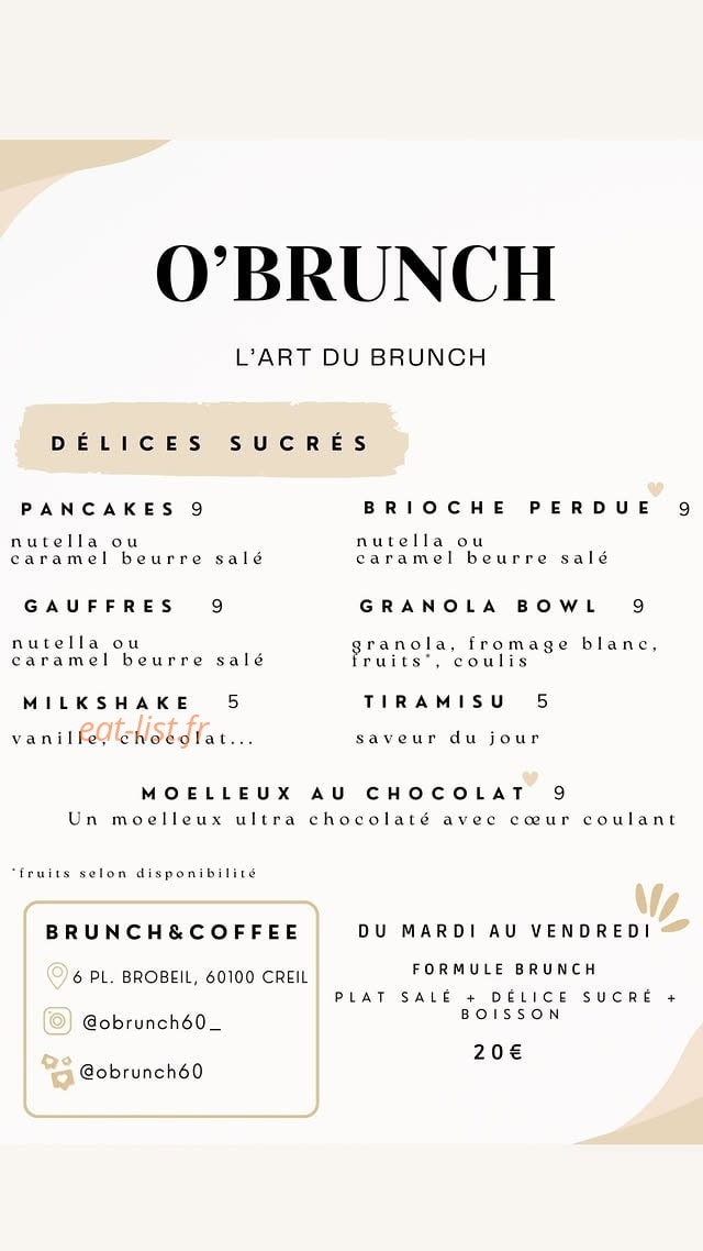 O'Brunch — carte page 4