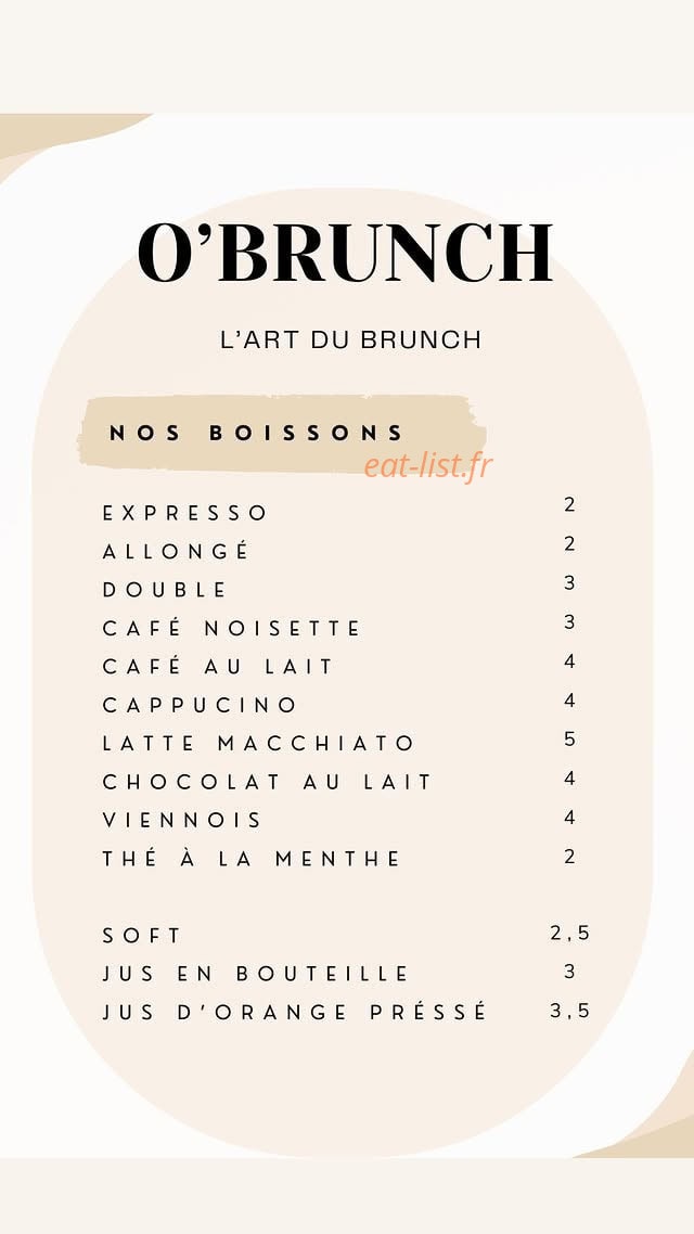 O'Brunch — carte page 6