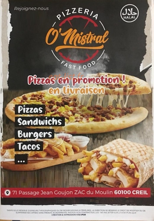 O’mistral — carte page 1