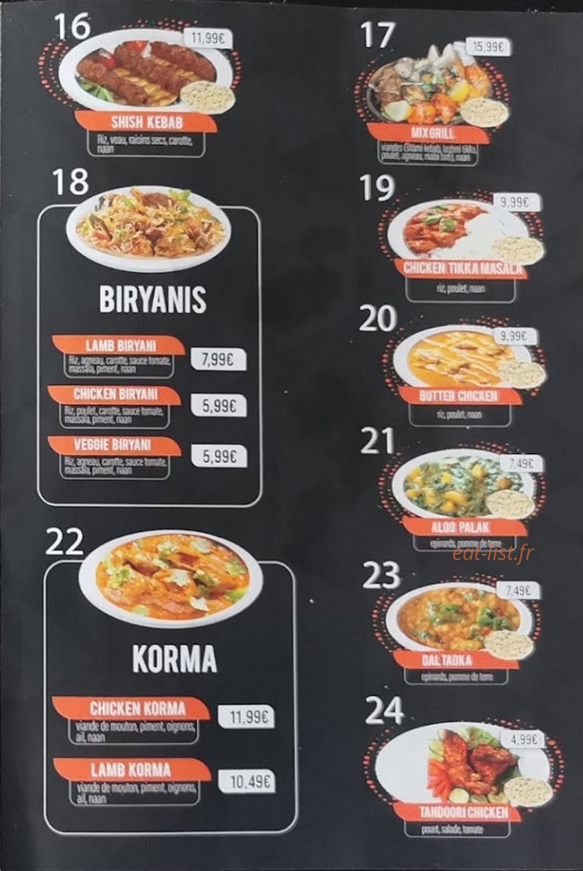 Pamir Grill — carte page 2