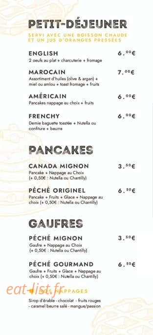 Péché mignon — carte page 2