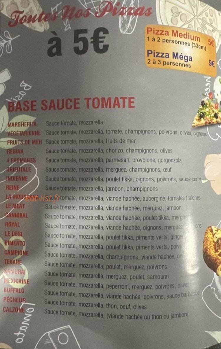 Pizza club — carte page 2