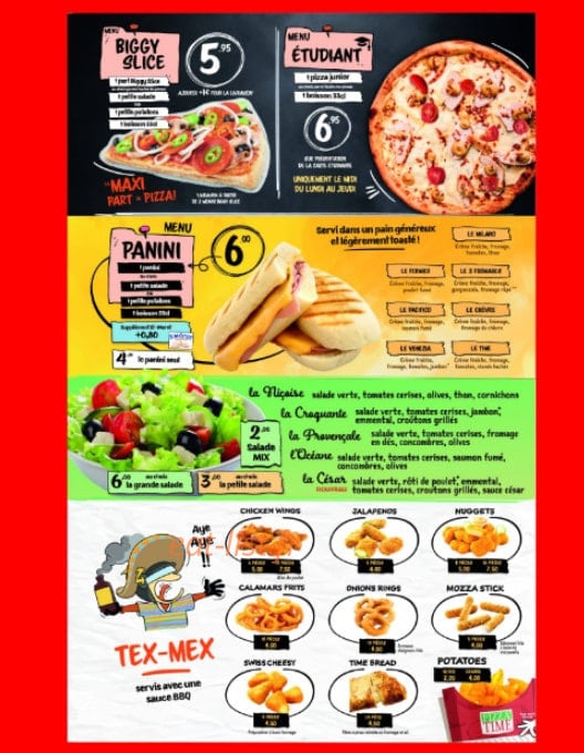 Pizza time — carte page 2