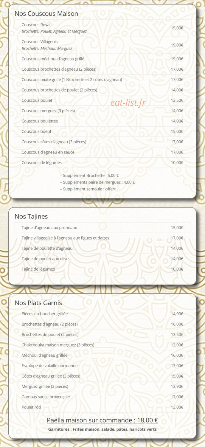 Restaurant La Grillade — carte page 2