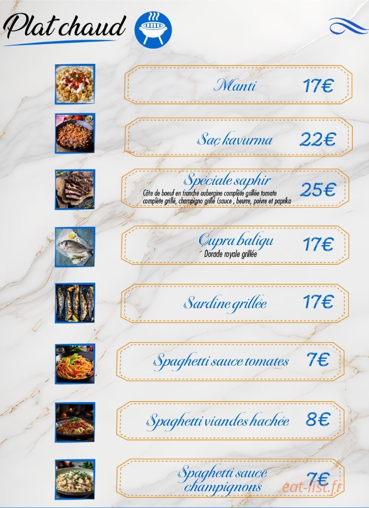 Saphir Bleu — carte page 4