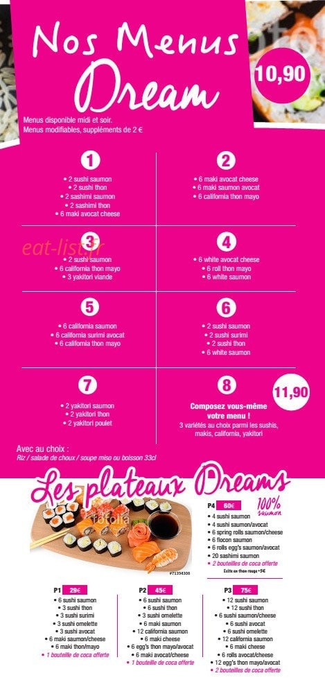 Sushi Dream — carte page 6