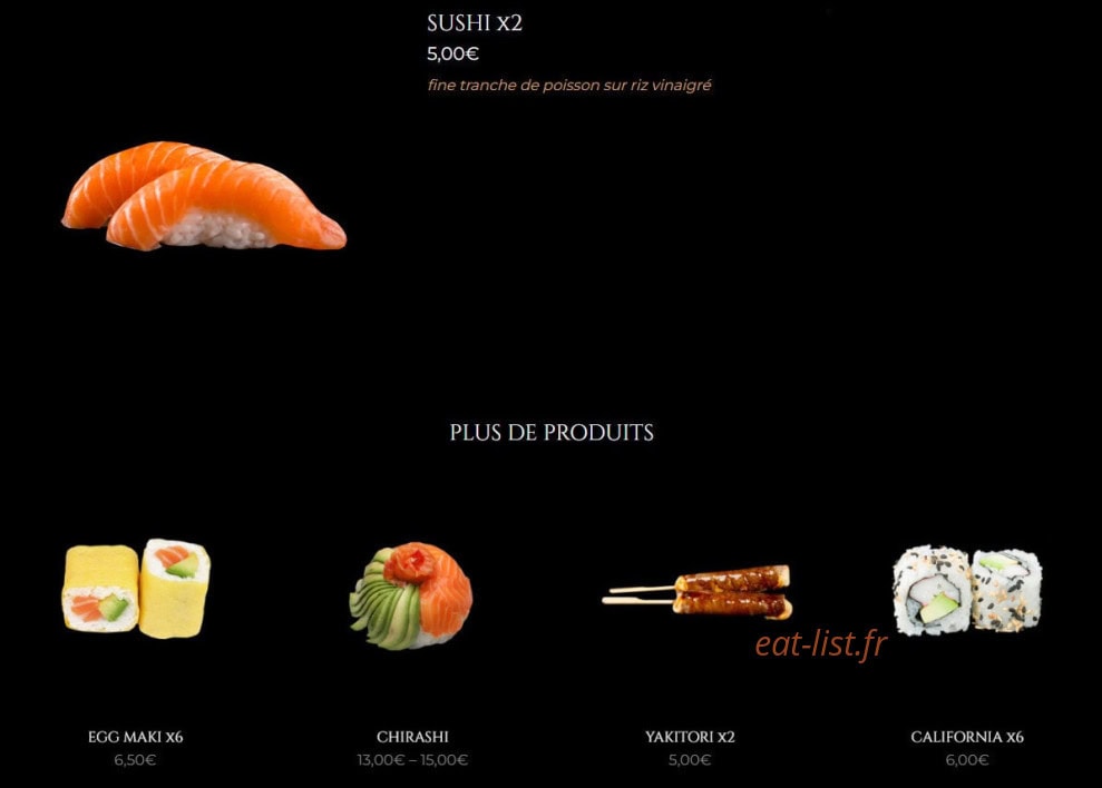 Sushitwins — carte page 8