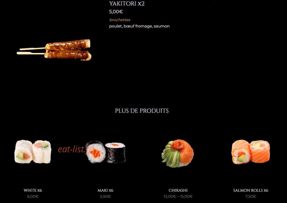 Sushitwins — carte page 7