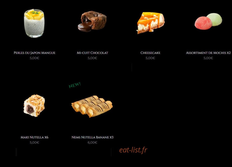 Sushitwins — carte page 17