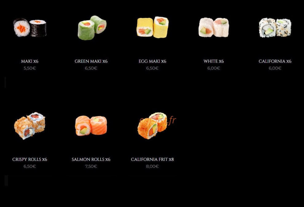 Sushitwins — carte page 9