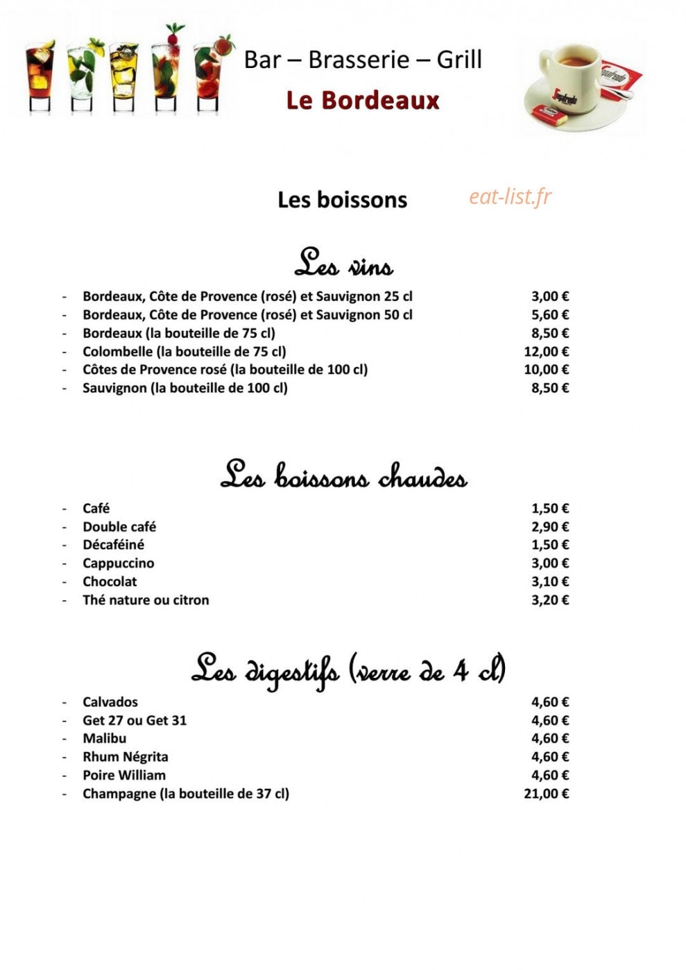 Le bordeaux — carte page 5