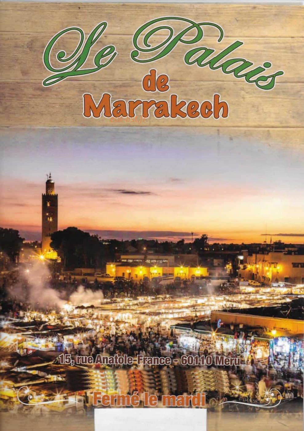 Le Palais de Marrakech — carte page 1
