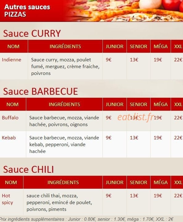 Pizza First — carte page 5