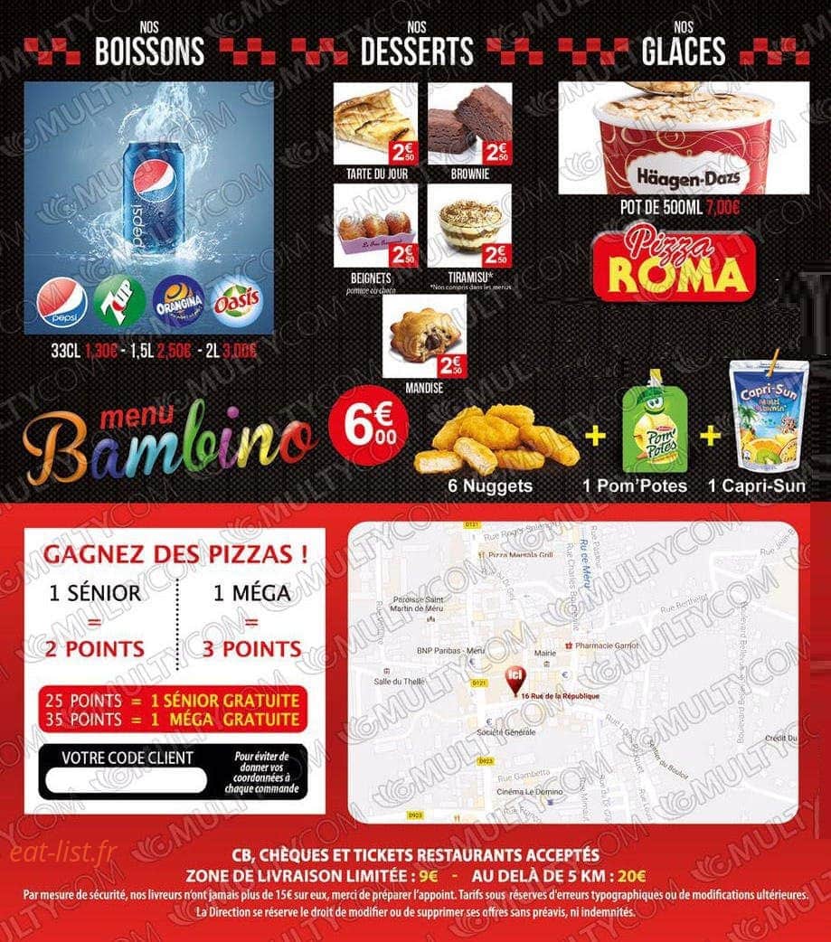 Pizza Roma — carte page 4