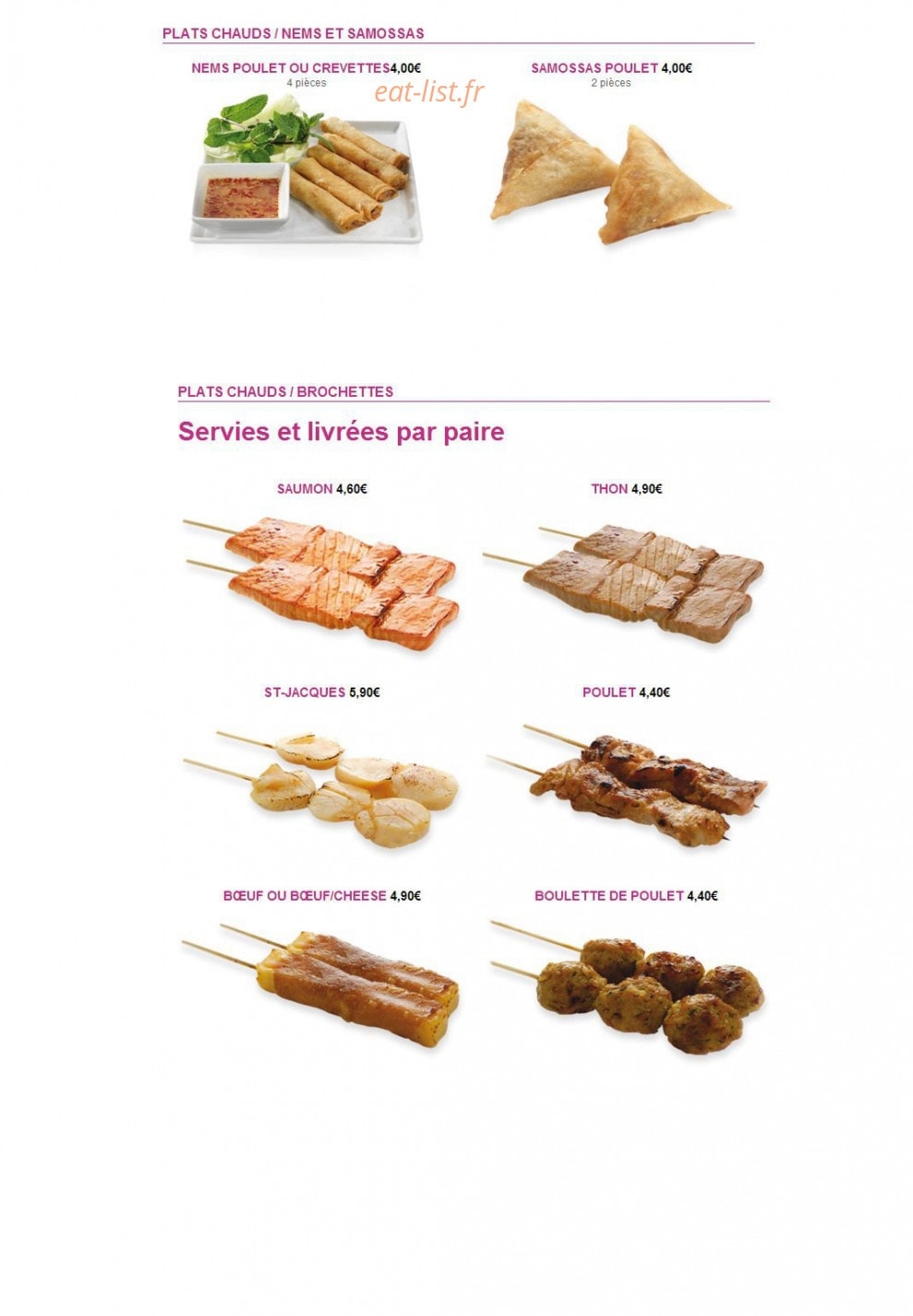Sushi Tori — carte page 14