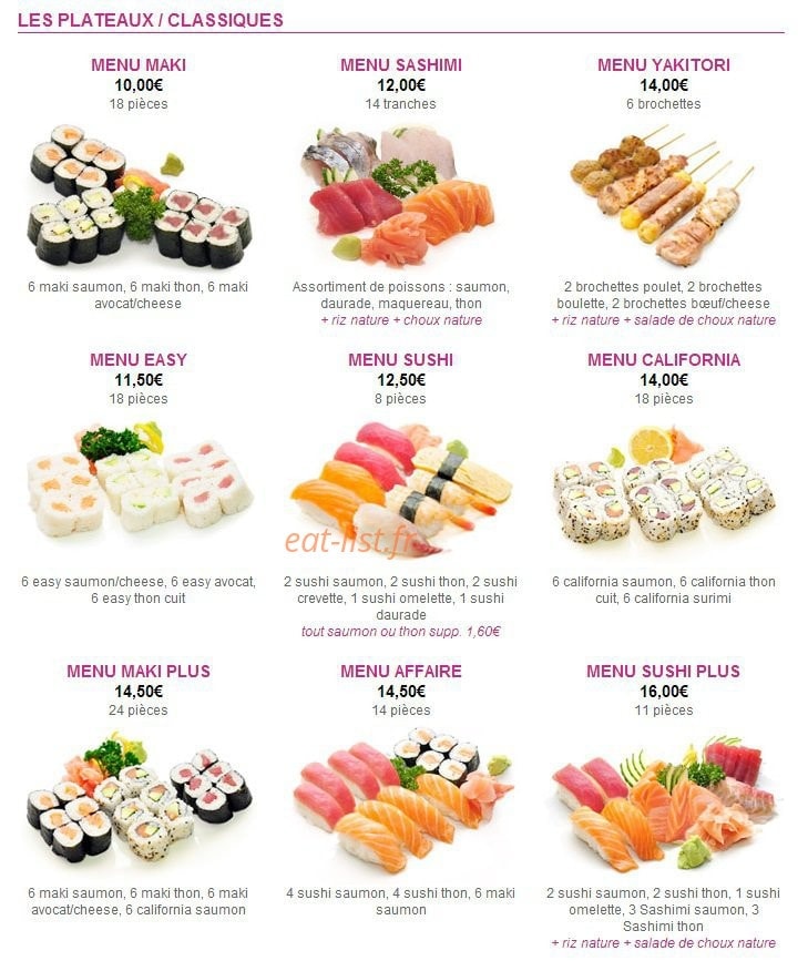 Sushi Tori — carte page 2