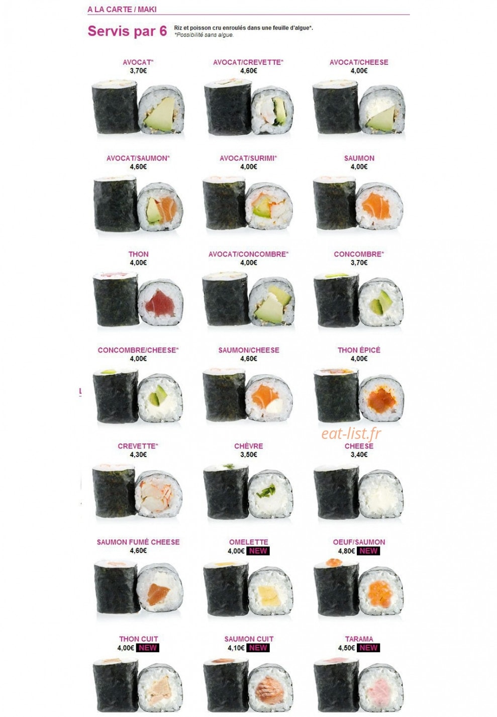 Sushi Tori — carte page 5