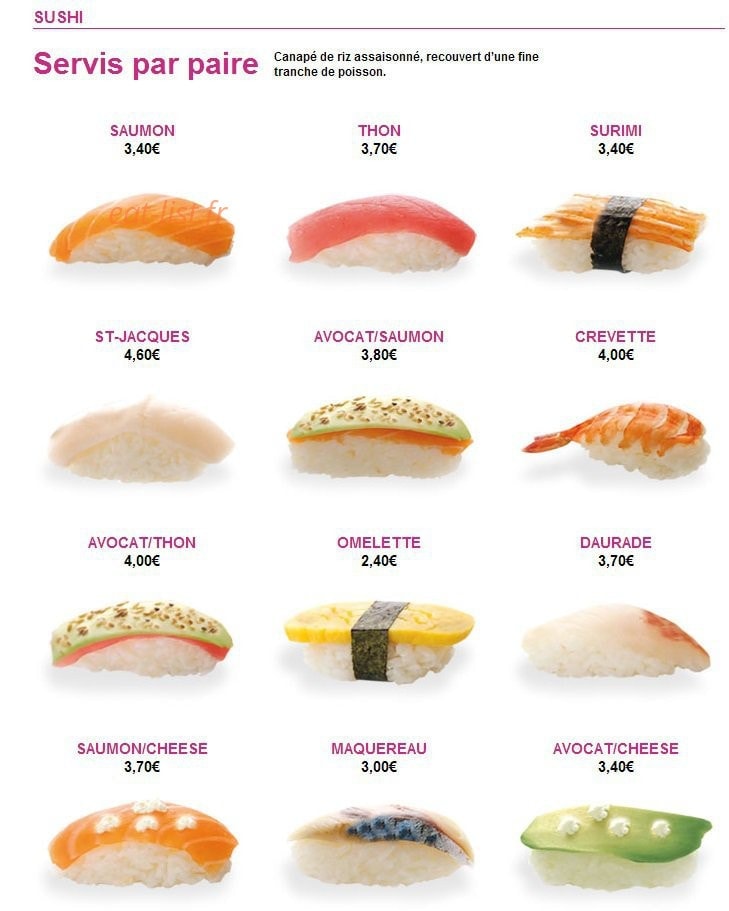 Sushi Tori — carte page 9