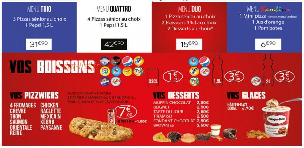 Milly pizza — carte page 3