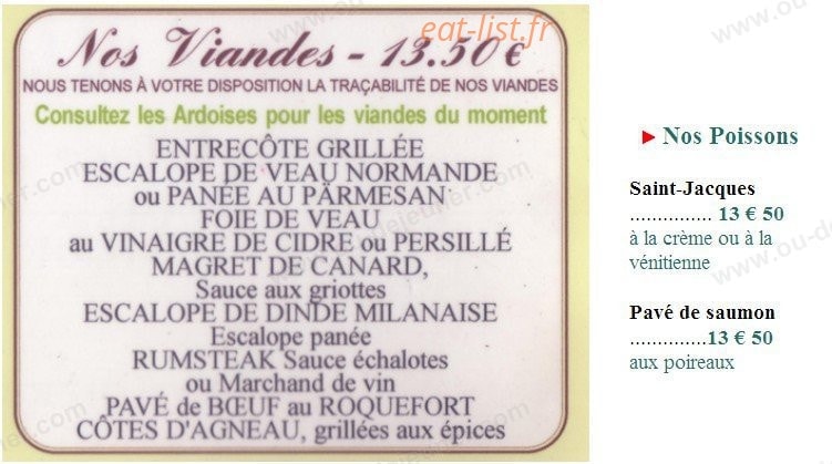 Restaurant Pizzeria Tony — carte page 6