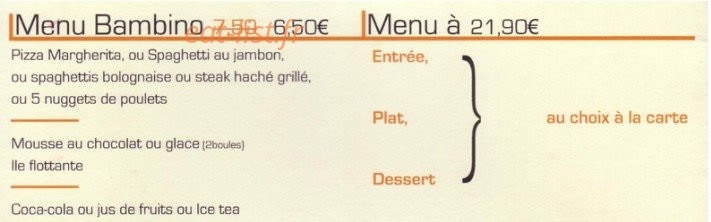Restaurant Pizzeria Tony — carte page 2