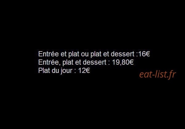 Restaurant du Chateau — carte page 1