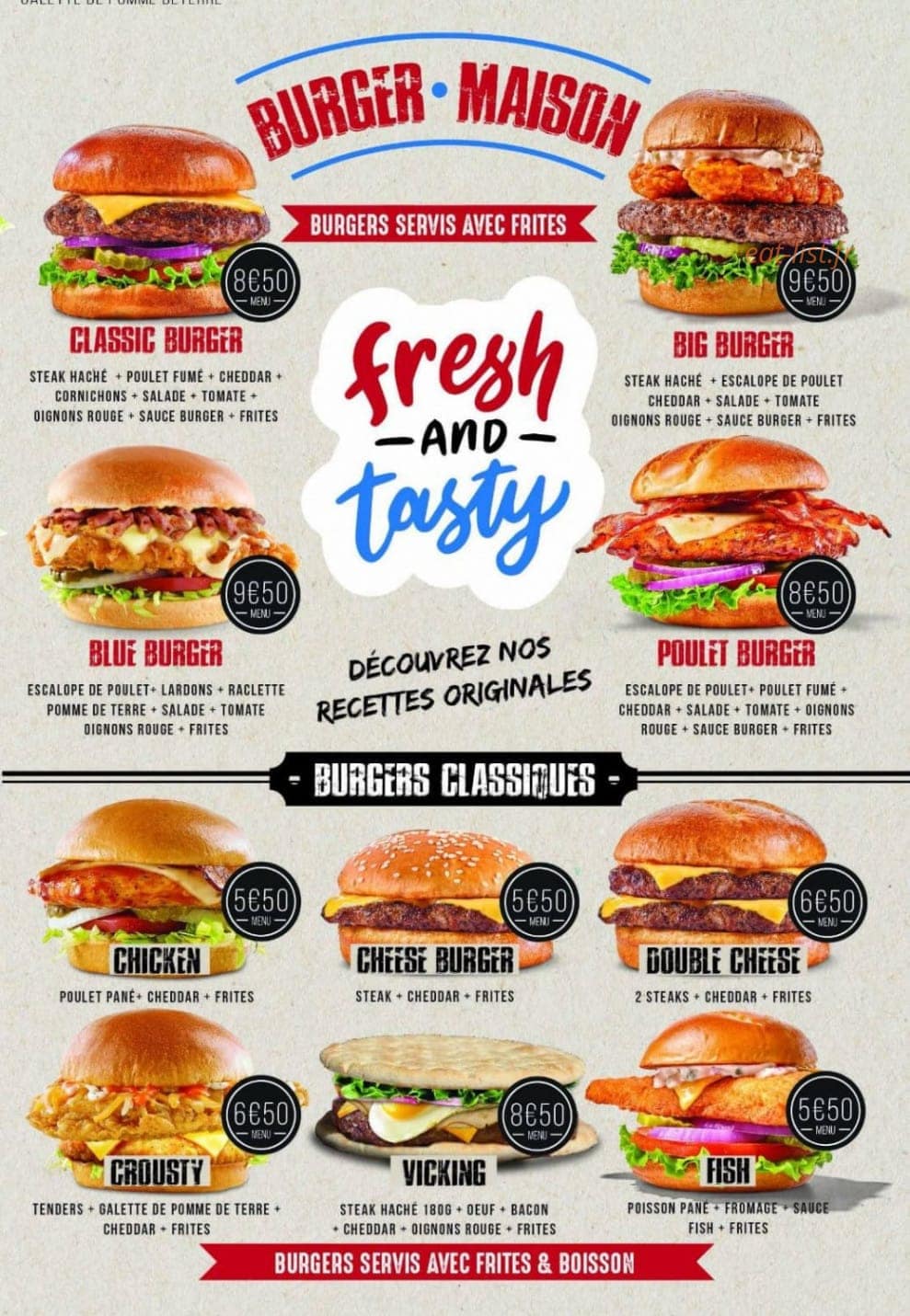 Burger Pizz — carte page 3