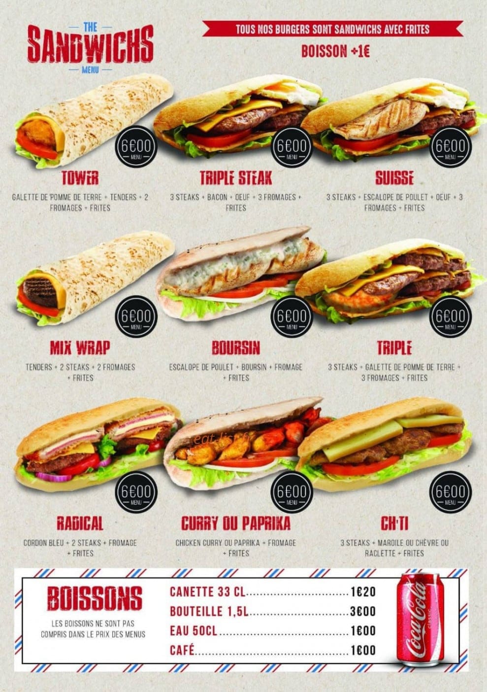 Burger Pizz — carte page 5