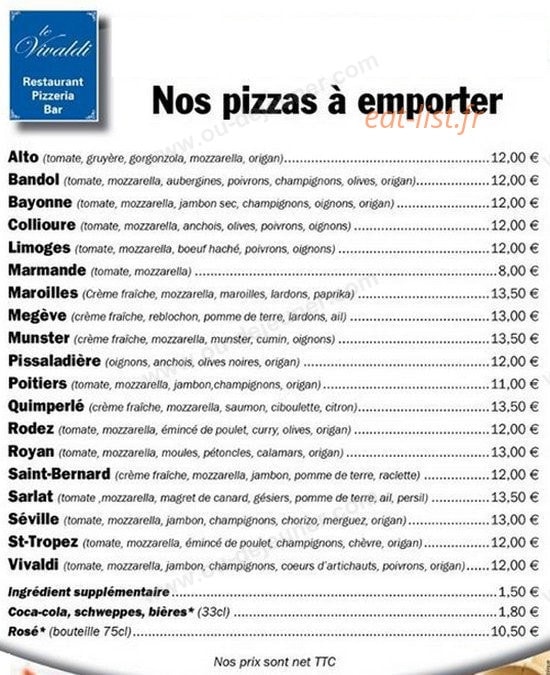 Le Vivaldi — carte page 1