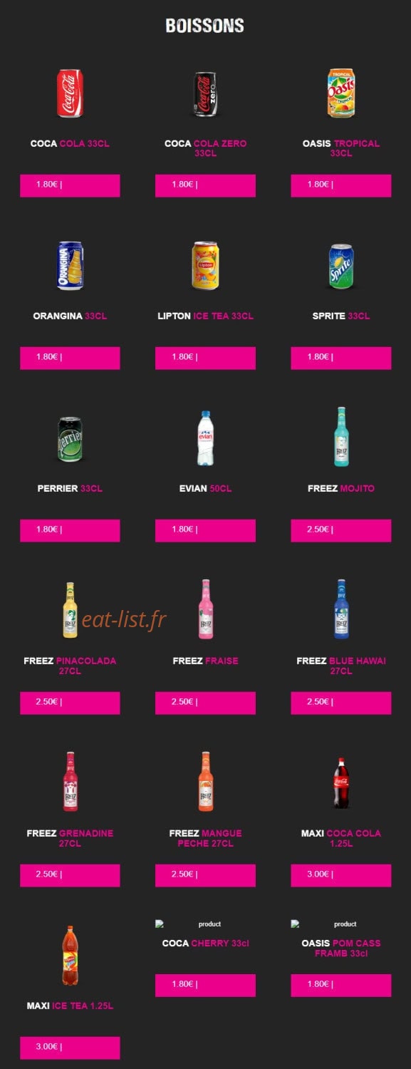 Carte et menu de My Sushi à Saint Just en Chaussee — Les boissons