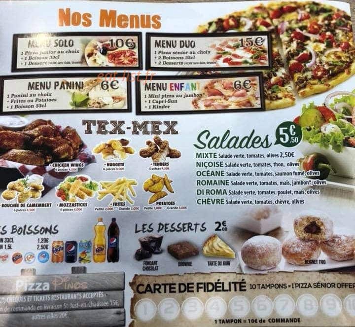 Pizza pinos — carte page 4