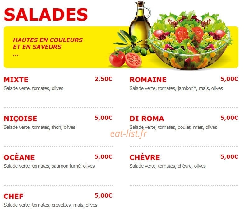Pizza Roma — carte page 3