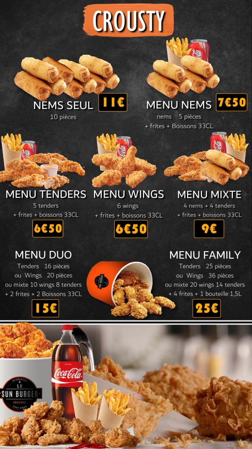 Sun Burger — carte page 6
