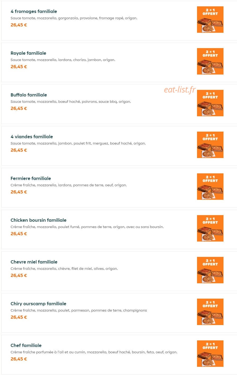 Pizza les 2 Vallées — carte page 5