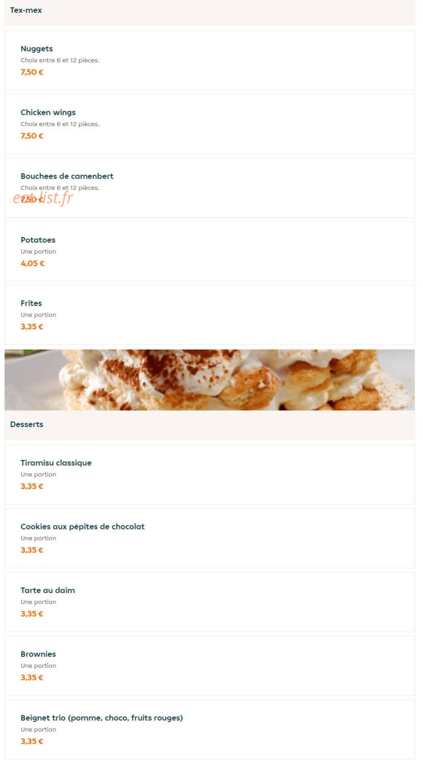 Pizza les 2 Vallées — carte page 12