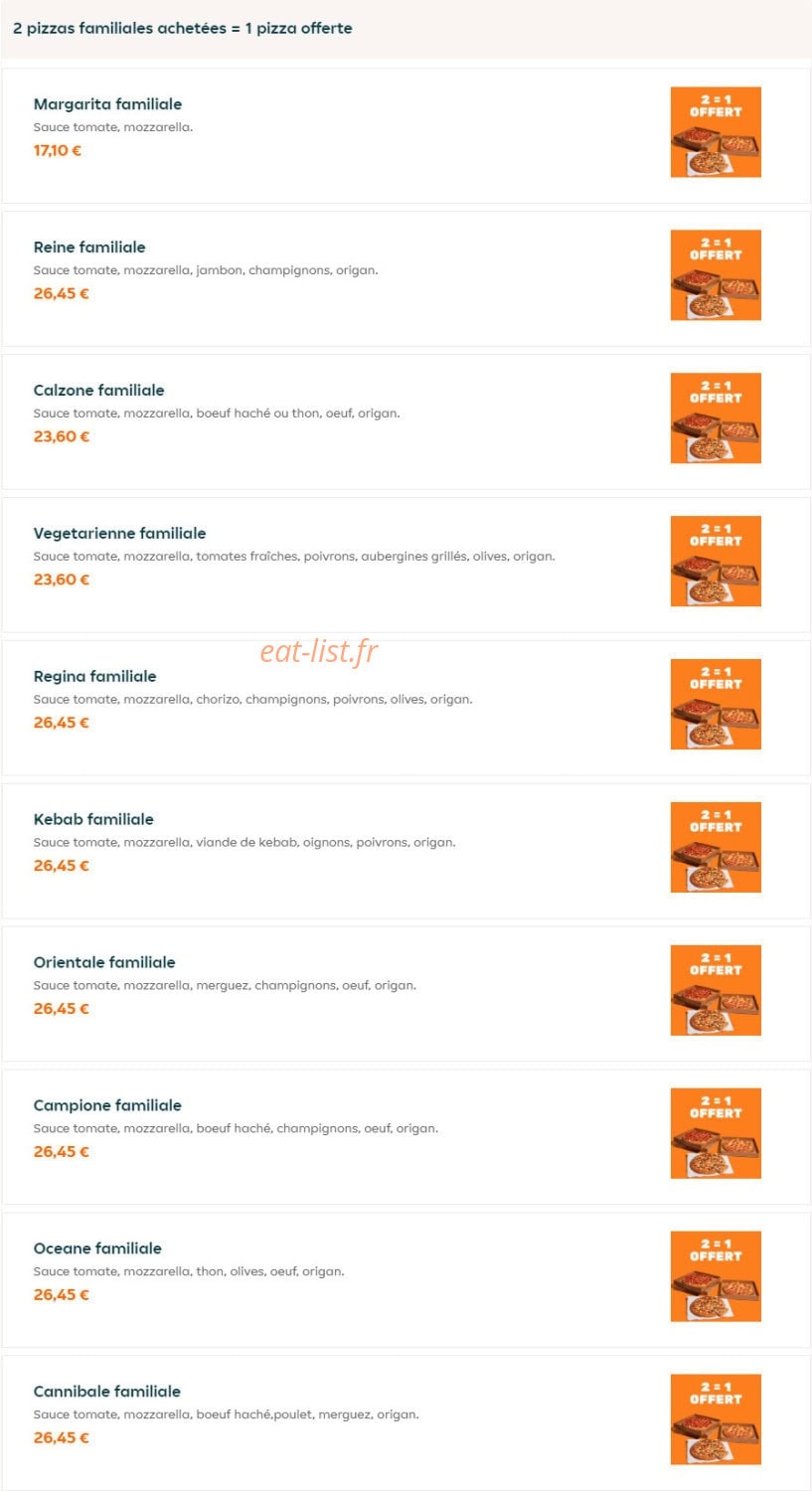 Pizza les 2 Vallées — carte page 4