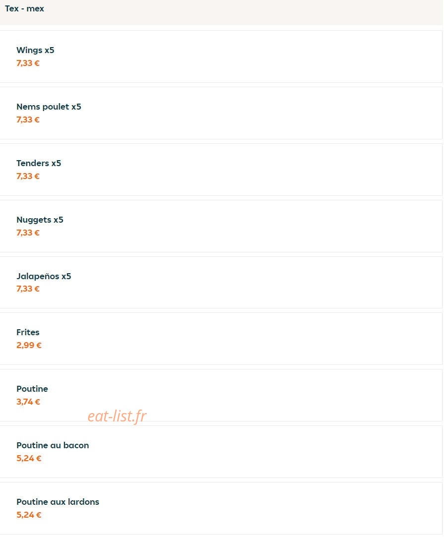 Eat Factory — carte page 7