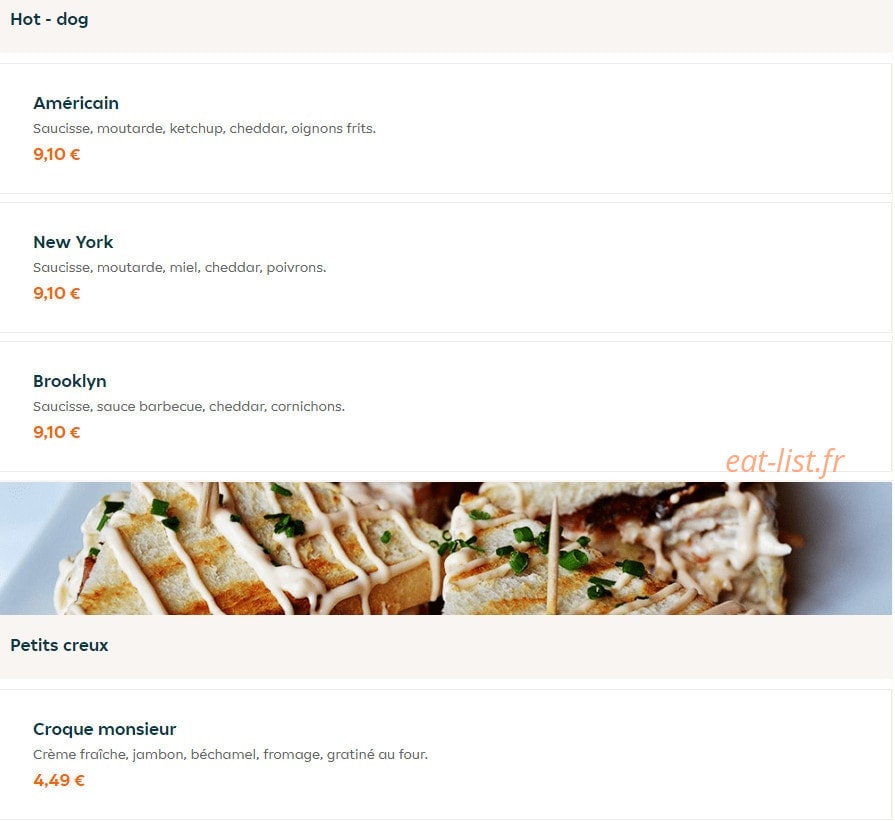 Eat Factory — carte page 6