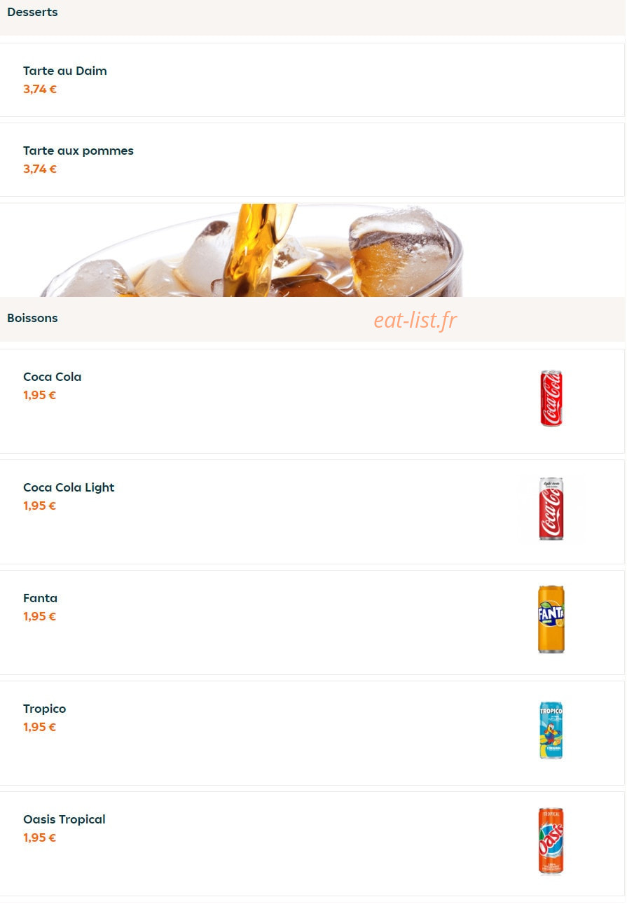 Eat Factory — carte page 8